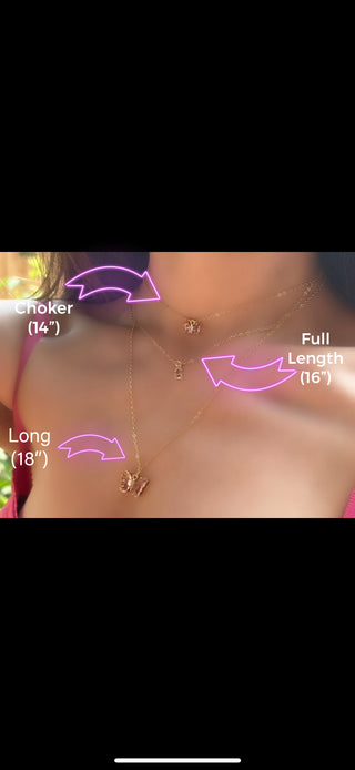 Topaz Butterfly Necklace